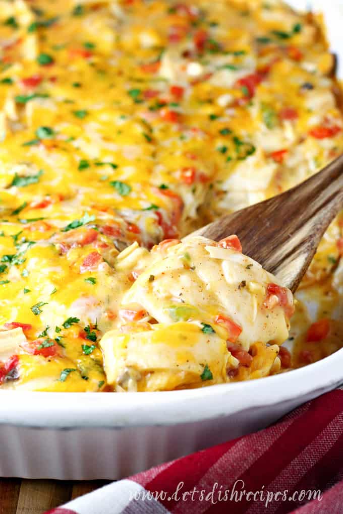 King Ranch Chicken Casserole with spoon