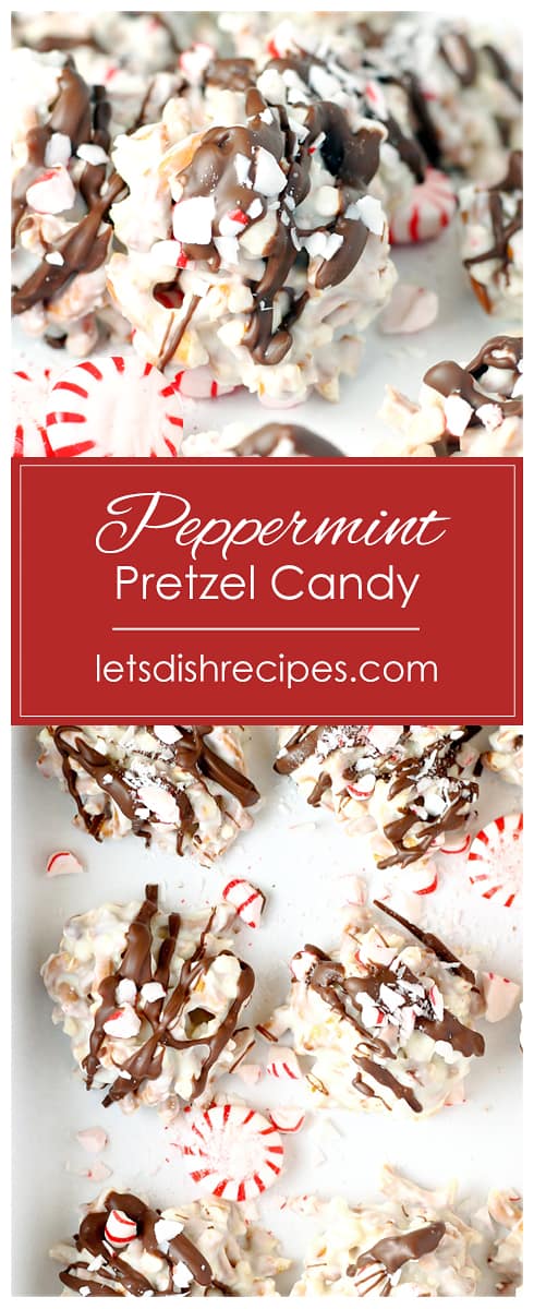 White Chocolate Peppermint Pretzel Candy