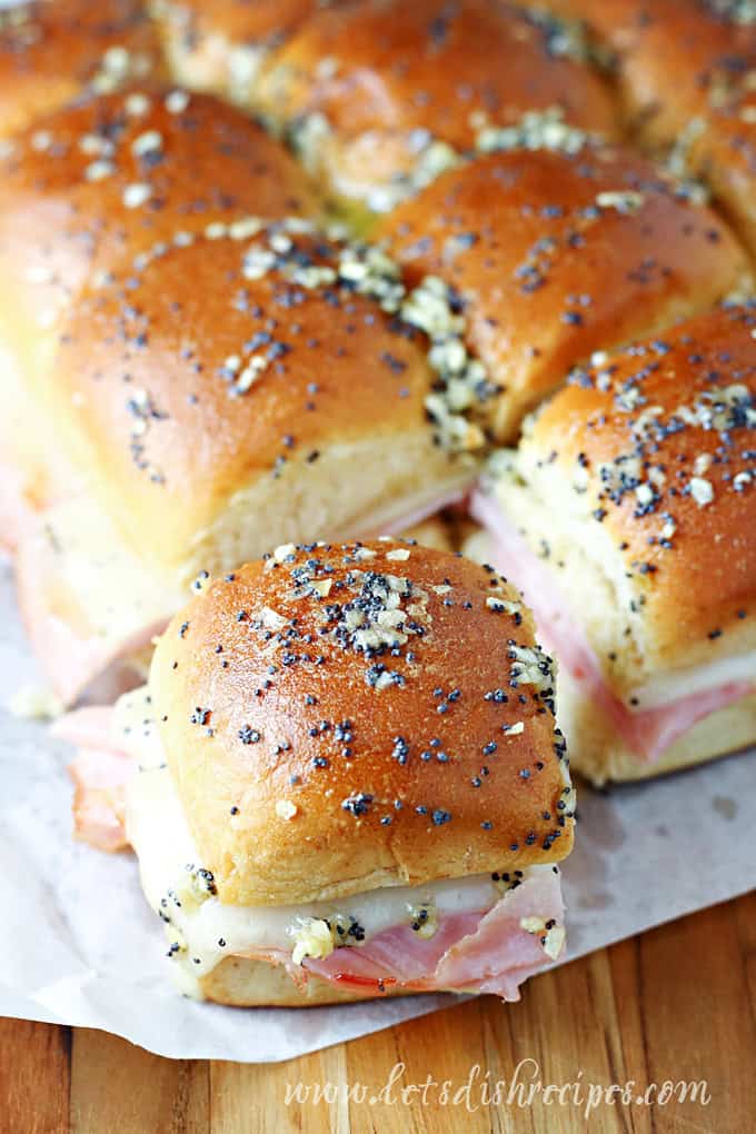 Hot Ham and Cheese Mini Sandwiches