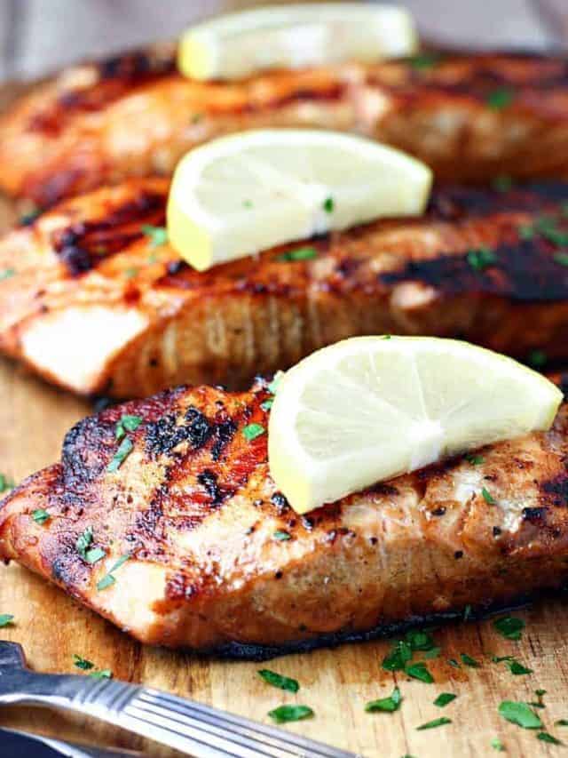 Soy Sauce and Brown Sugar Grilled Salmon