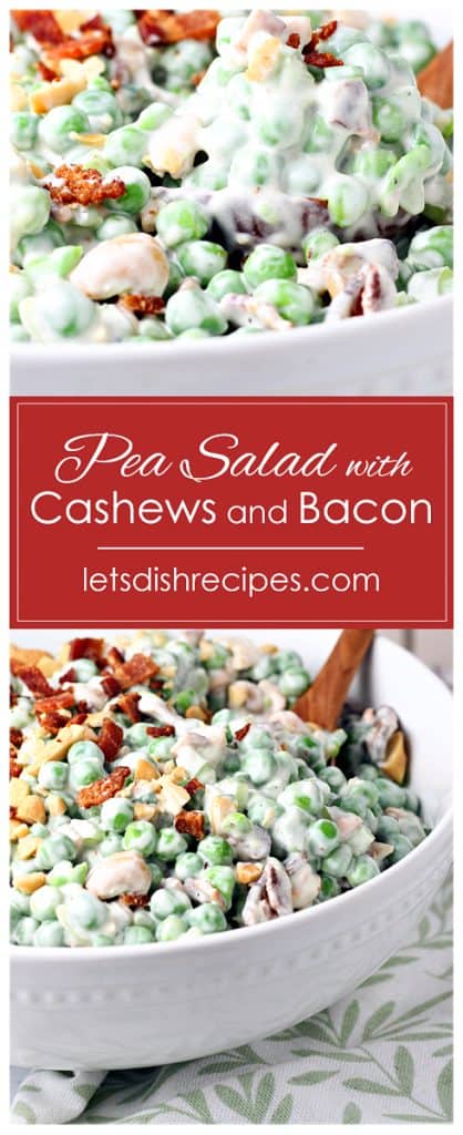 Pea Salad with Cashews and Bacon