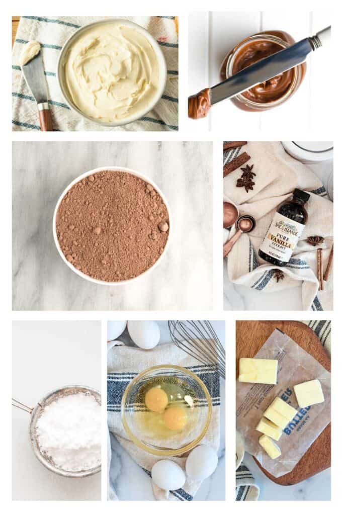 Ingredients for Nutella Gooey Butter Cake