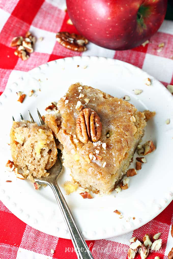 Apple Cake with Brown Sugar Glaze