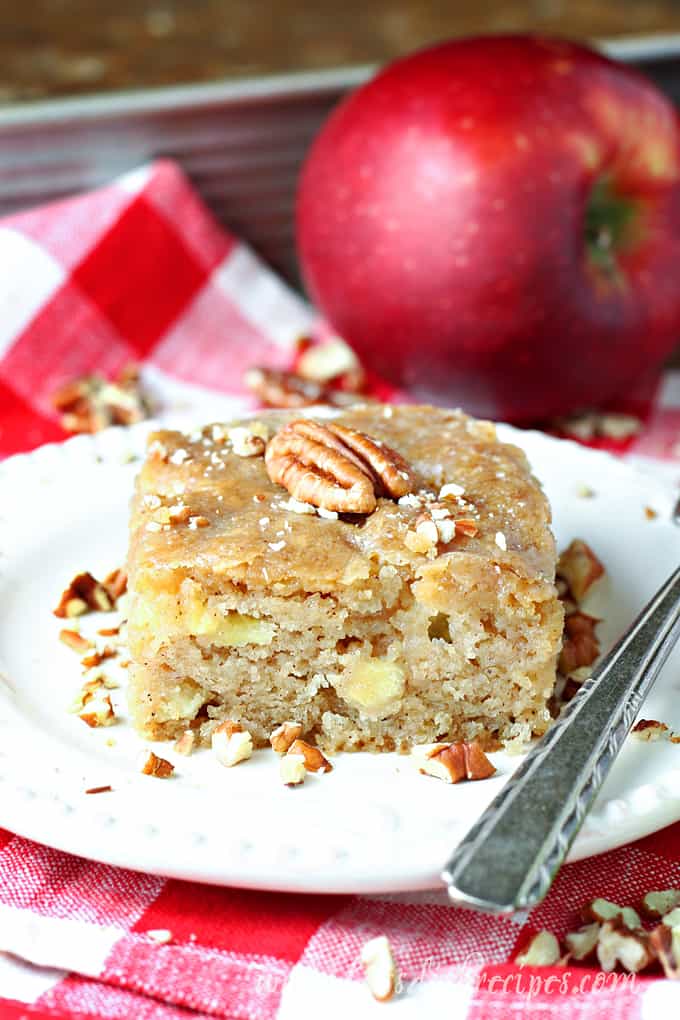 Apple Cake with Brown Sugar Glaze