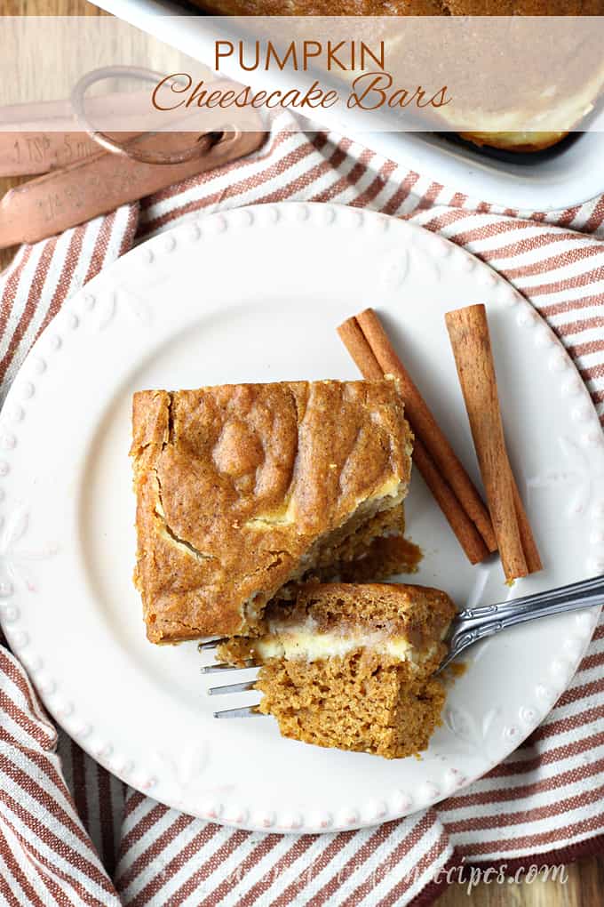 Pumpkin Cheesecake Bars