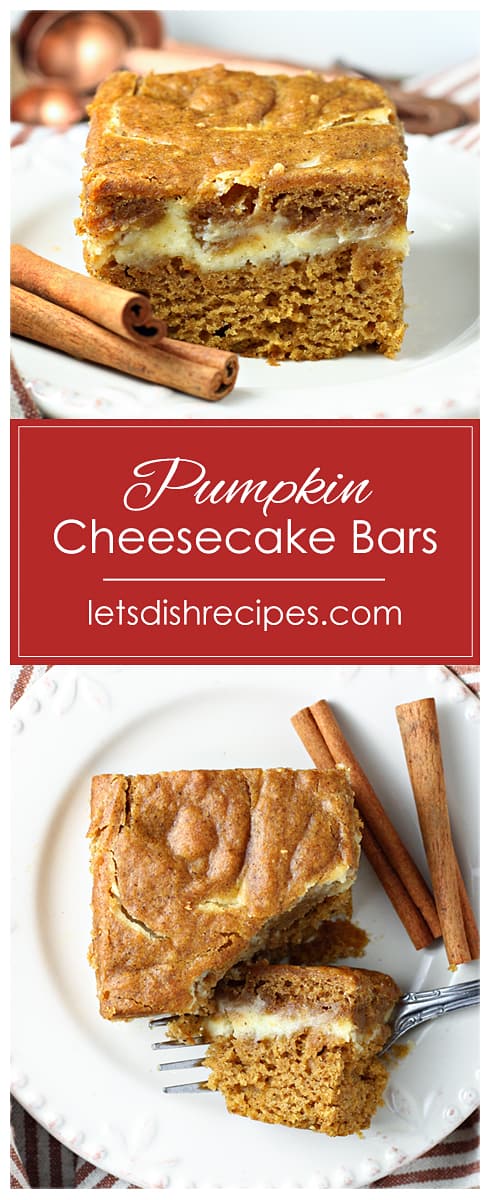 Pumpkin Cheesecake Bars