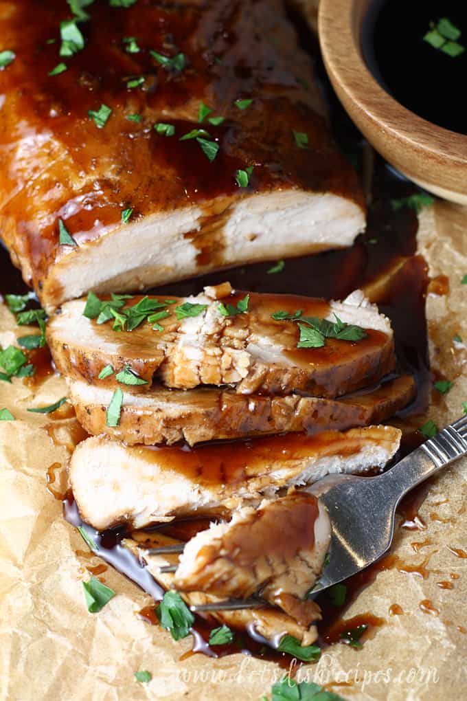 Slow Cooker Brown Sugar and Balsamic Glazed Pork Tenderloin