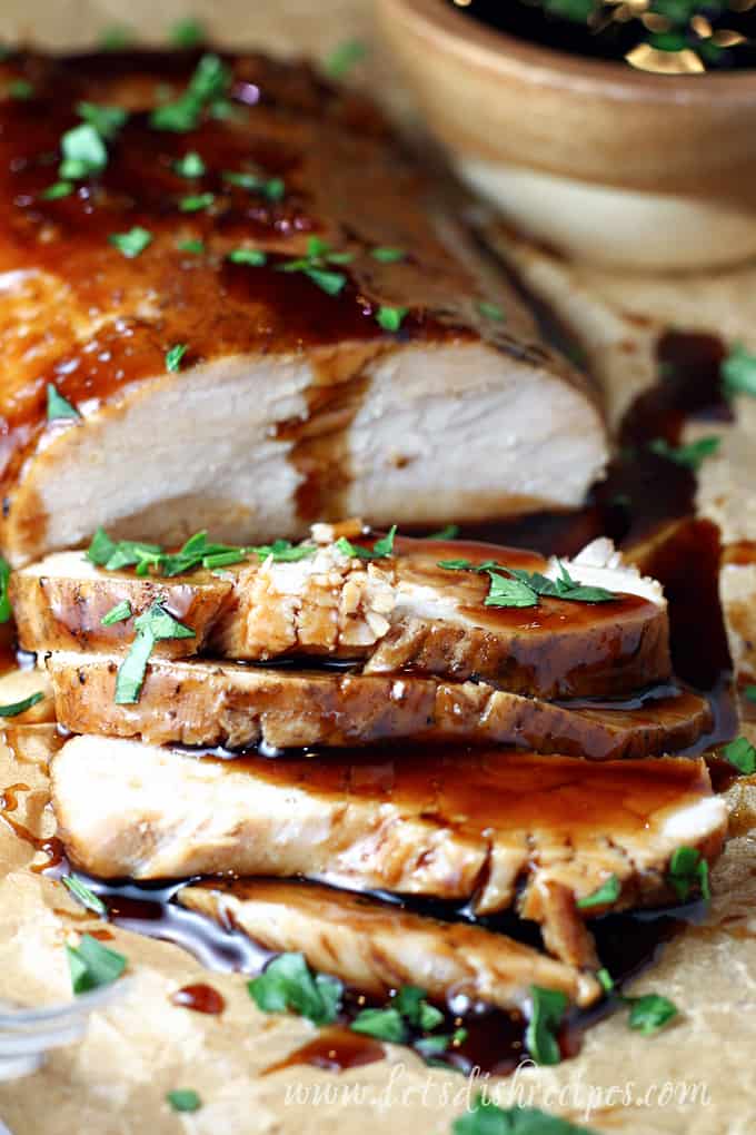 Slow Cooker Brown Sugar and Balsamic Glazed Pork Tenderloin