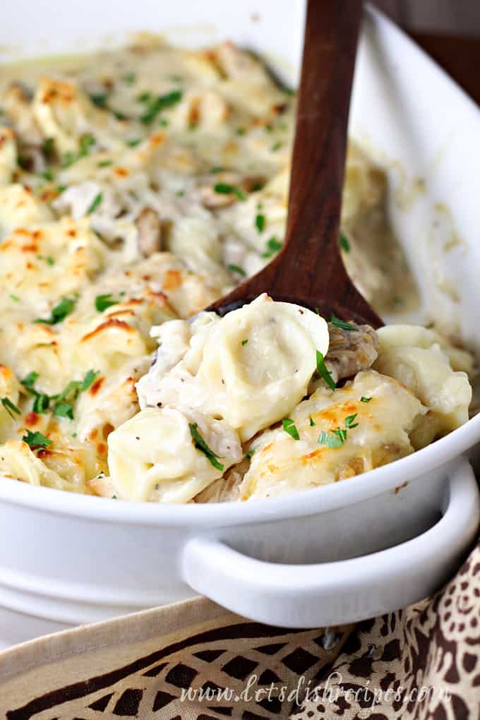 Chicken Mushroom Tortellini Bake