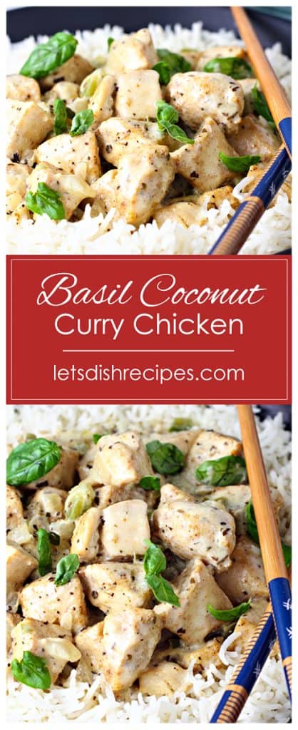 Basil Chicken with Coconut Curry Sauce