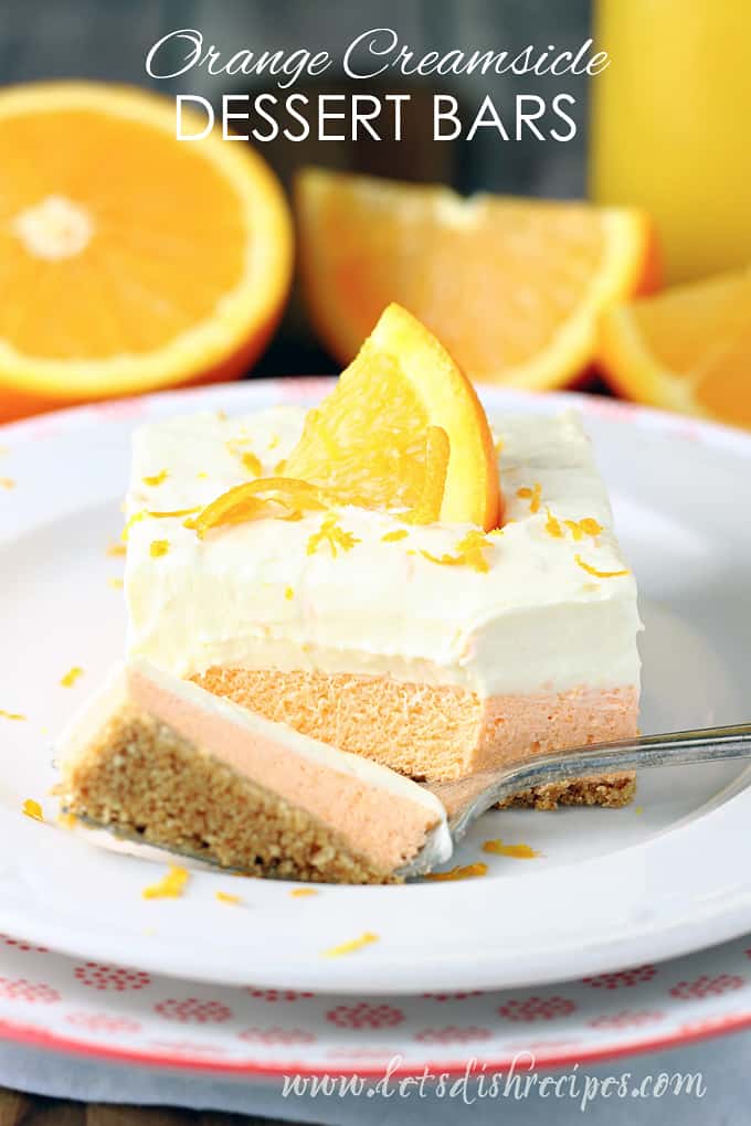 Orange Creamsicle Dessert Bars