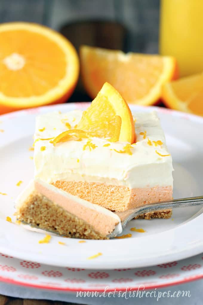 Orange Creamsicle Dessert Bars