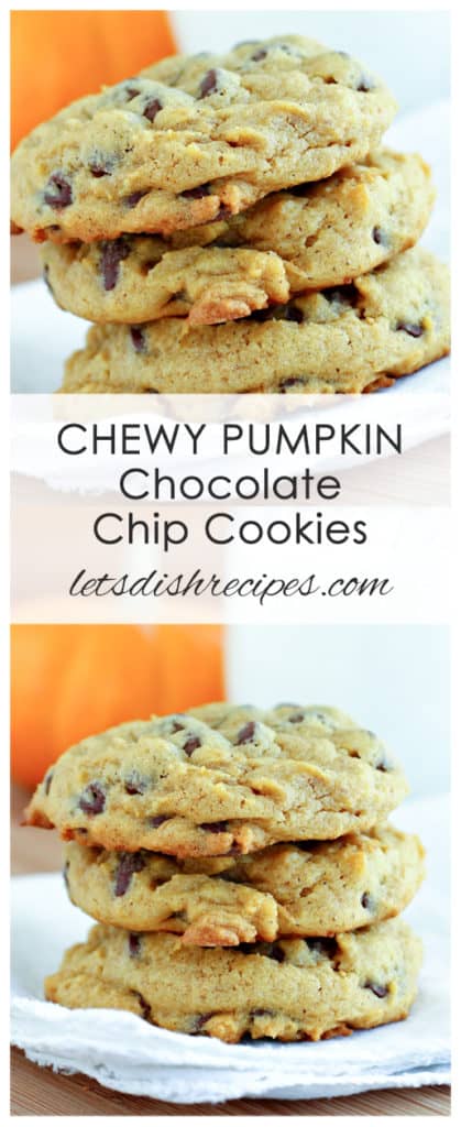 Chewy Pumpkin Chocolate Chip Cookies