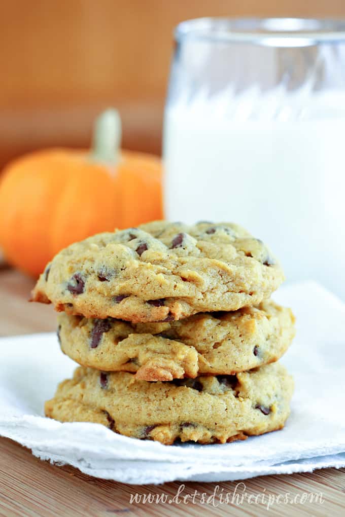 Chewy Pumpkin Chocolate Chip Cookies