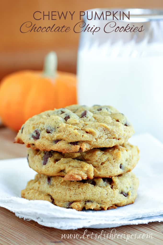 Chewy Pumpkin Chocolate Chip Cookies