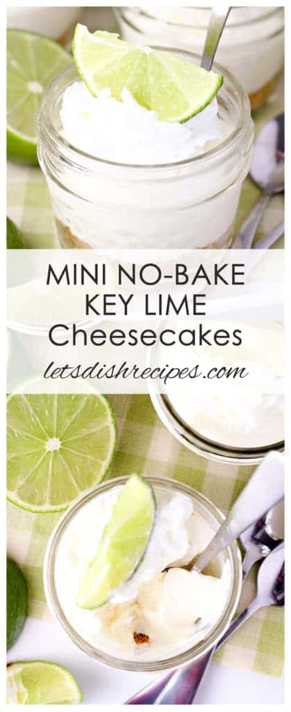 Mini No-Bake Key Lime Cheesecakes