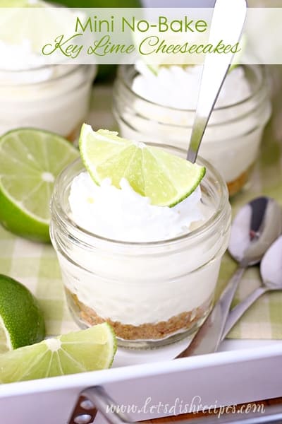 Mini No-Bake Key Lime Cheesecakes