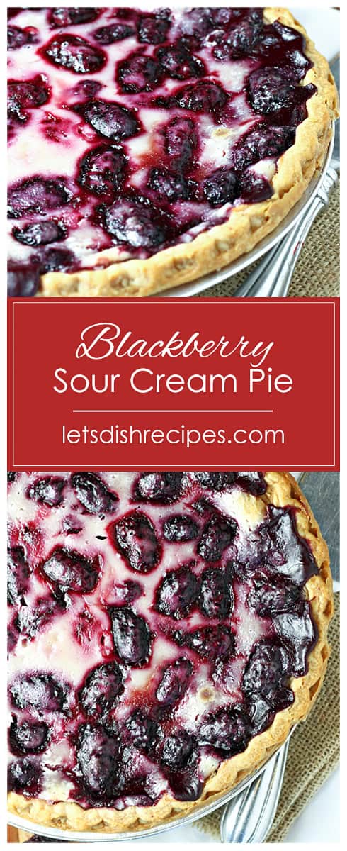 Blackberry Sour Cream Pie