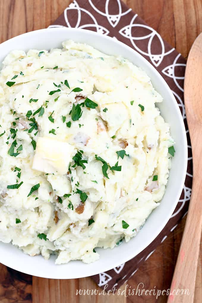 Garlic Cream Cheese Mashed Potatoes