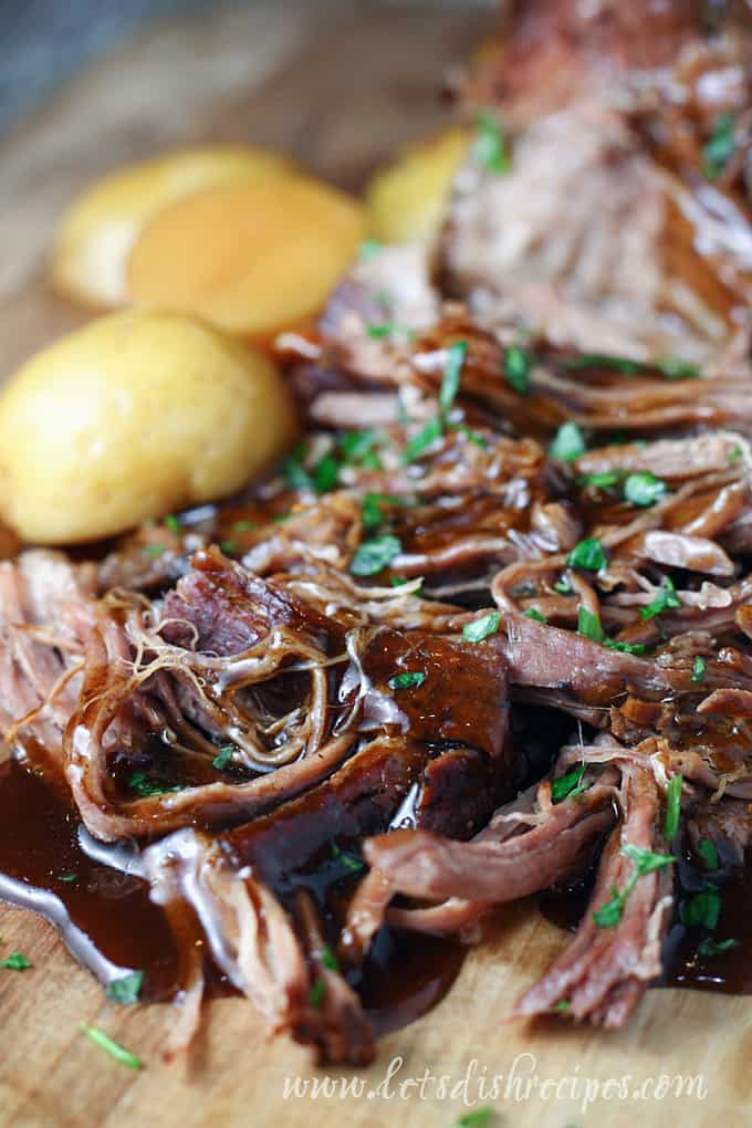 Slow Cooker Balsamic Glazed Roast Beef