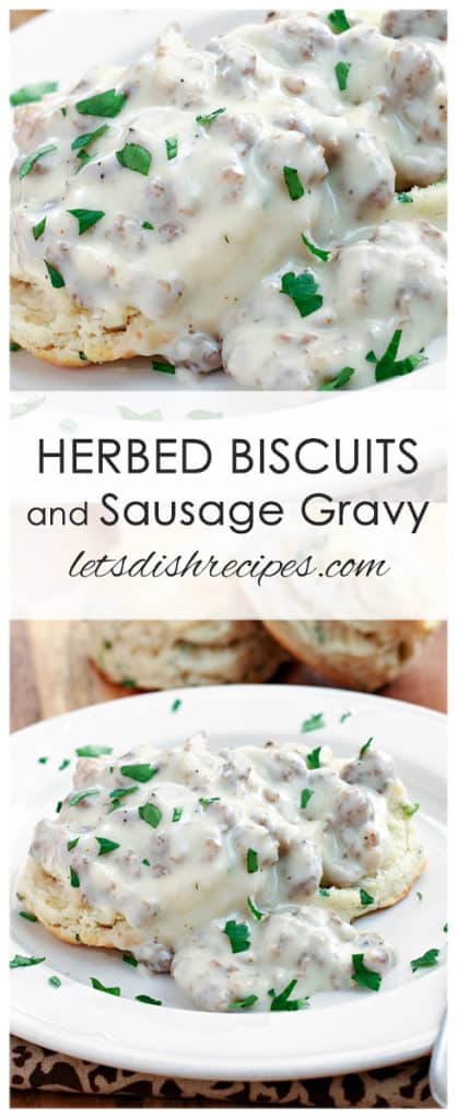 Herbed Biscuits with Sausage Gravy