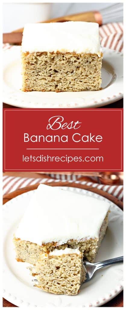 Best Banana Cake with Vanilla Frosting