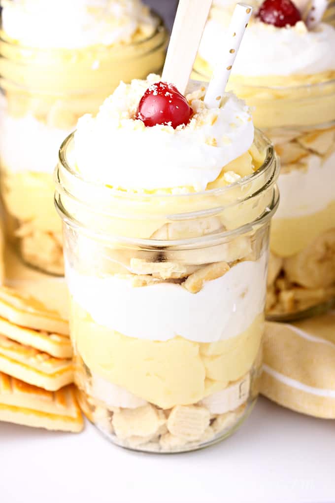 Mason Jar Banana Pudding