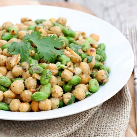 Chick Pea Edamame Salad feature