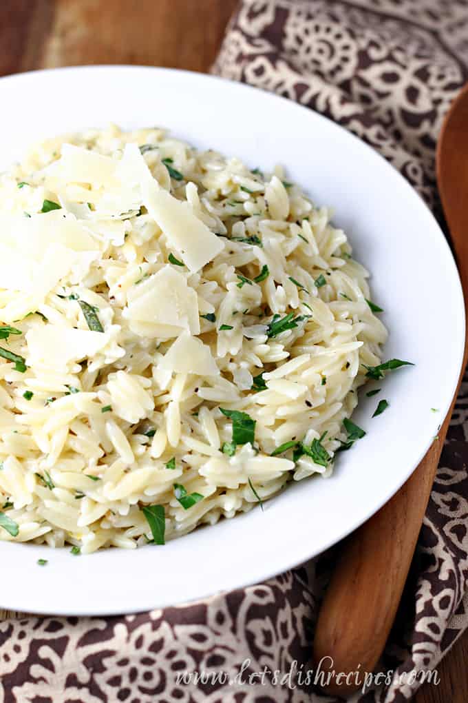 Creamy Lemon Herb Orzo