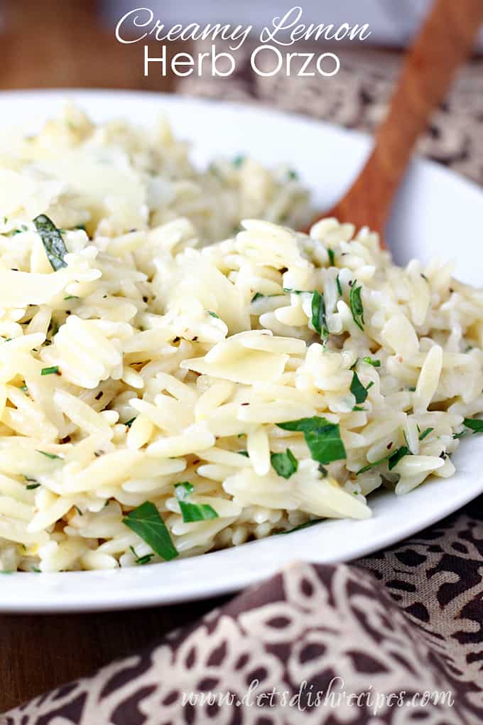 Creamy Lemon Herb Orzo