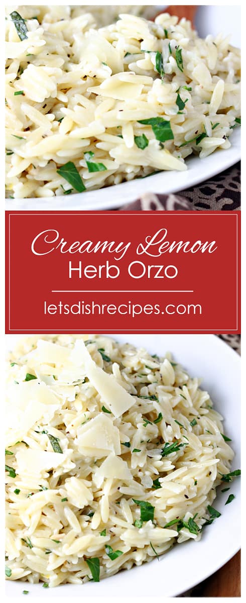 Creamy Lemon Herb Orzo