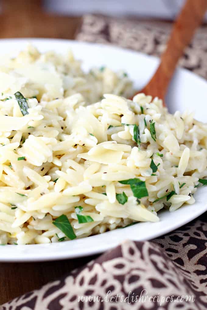 Creamy Lemon Herb Orzo