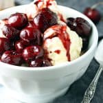 Roasted Balsamic Cherries with Vanilla Ice Cream