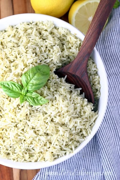 Lemon Parmesan Pesto Rice