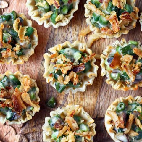 Green Bean Casserole Cups feature