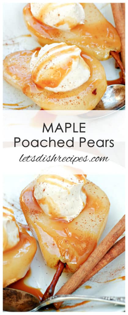 Maple Poached Pears with Maple Cinnamon Mascarpone