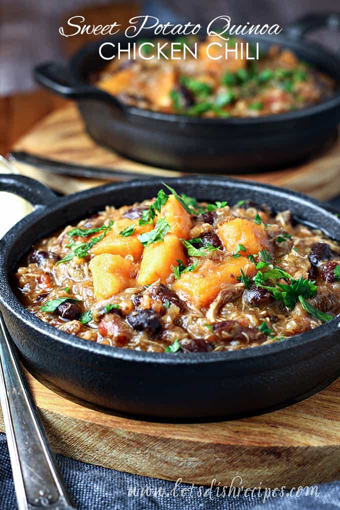 Sweet Potato, Quinoa and Chicken Chili (Slow Cooker)