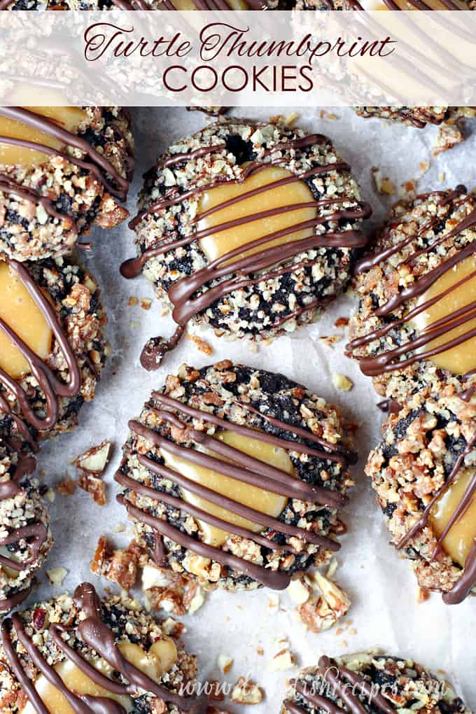 Turtle Thumbprint Cookies