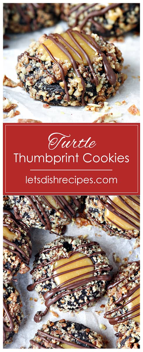 Turtle Thumbprint Cookies