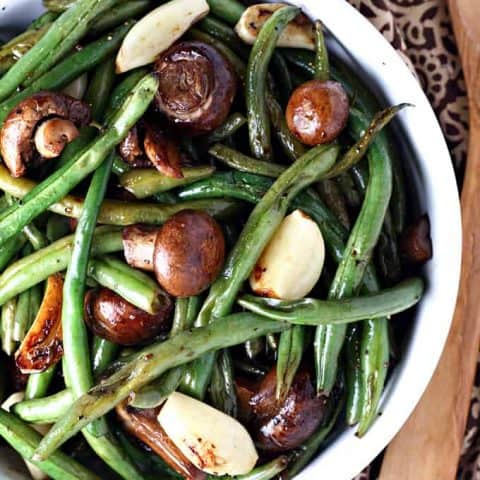 Balsamic Green Beans and Mushrooms feature