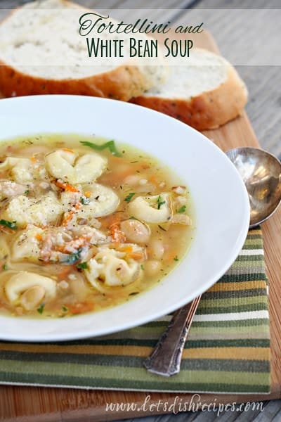 Tortellini and White Bean Soup with Pancetta