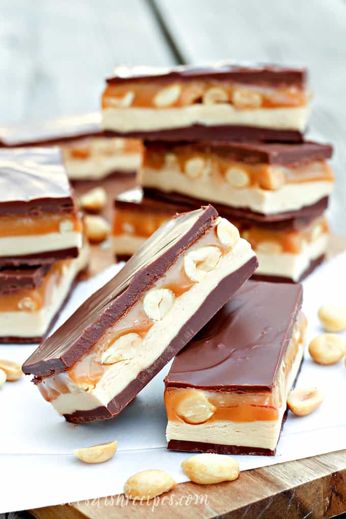 Homemade Snickers Bars