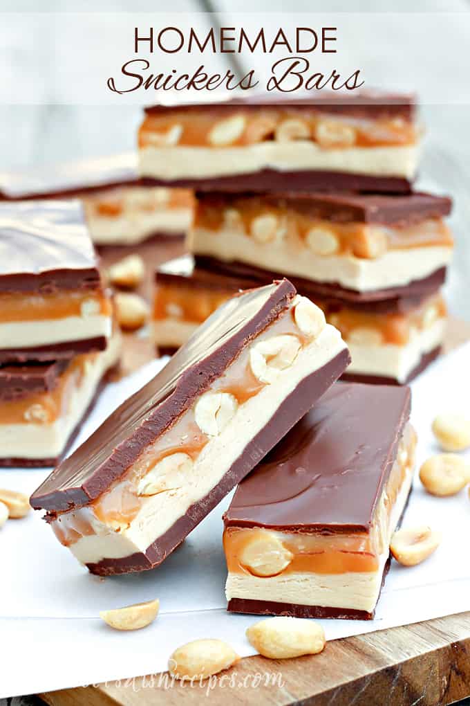 Homemade Snickers Bars