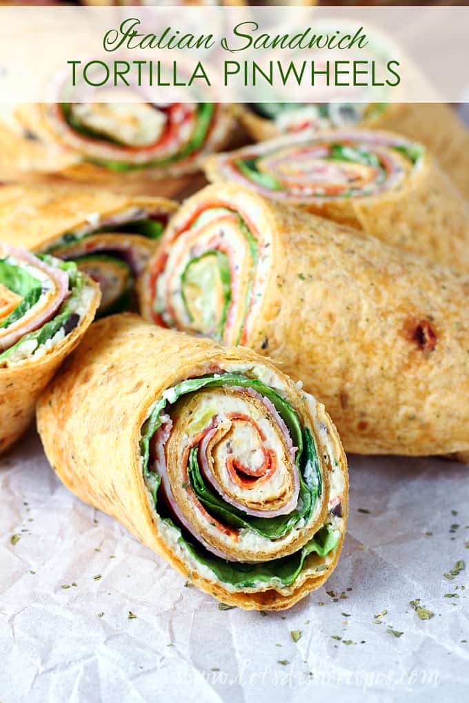 Italian Sub Sandwich Tortilla Pinwheels