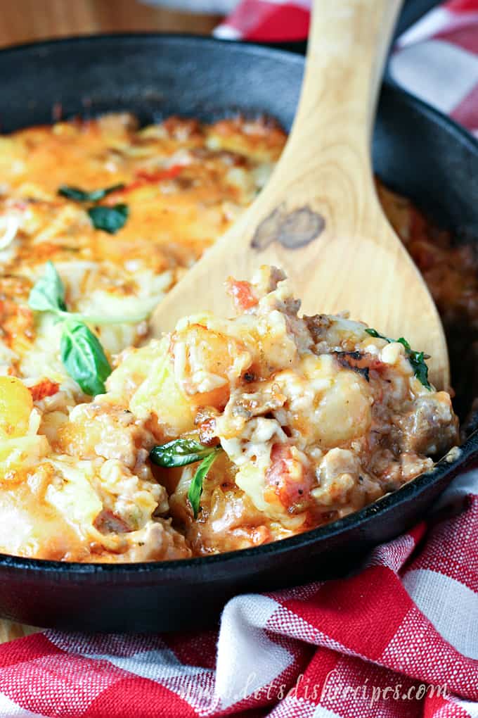 Cheesy Gnocchi and Sausage Skillet