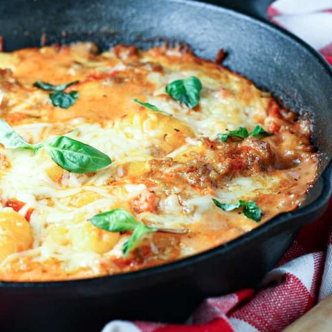 Cheesy Gnocchi Sausage Skillet feature