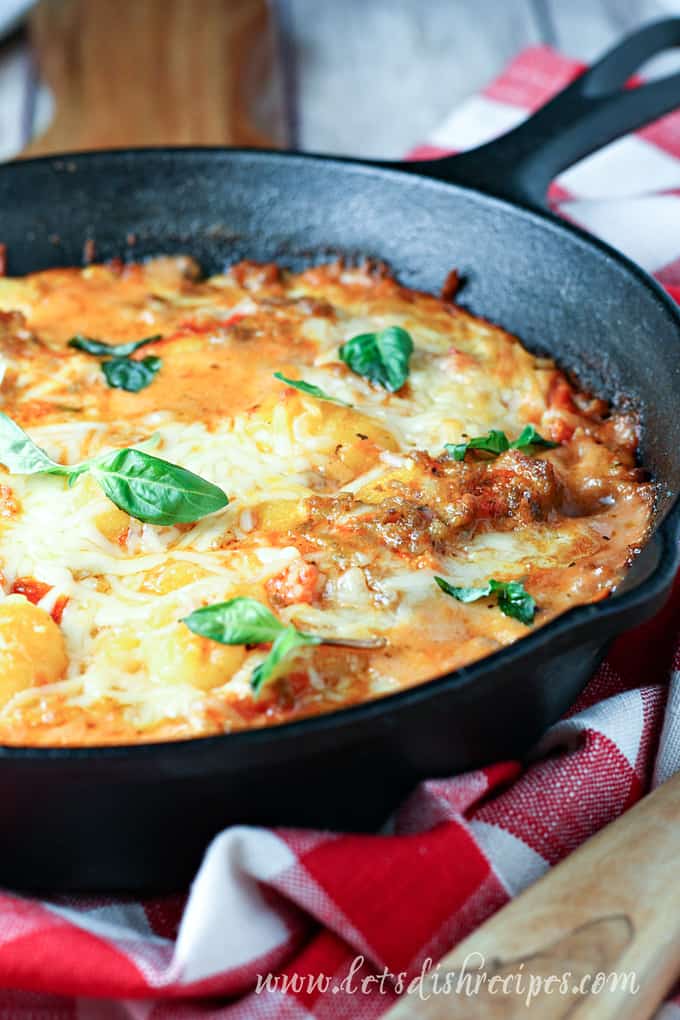 Cheesy Gnocchi and Sausage Skillet