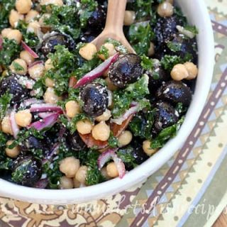 Kale Olive Chickpea Salad