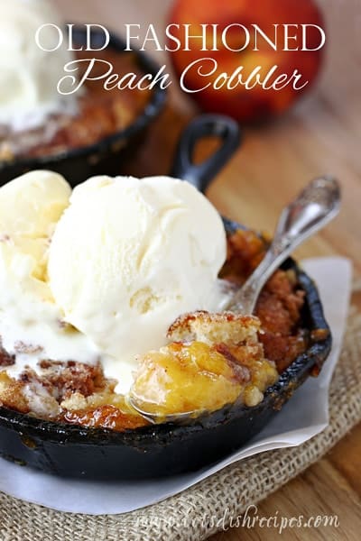 Old Fashioned Peach Cobbler.