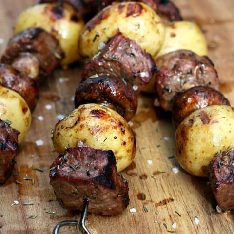 Grilled Steak and Potato Kabobs feature